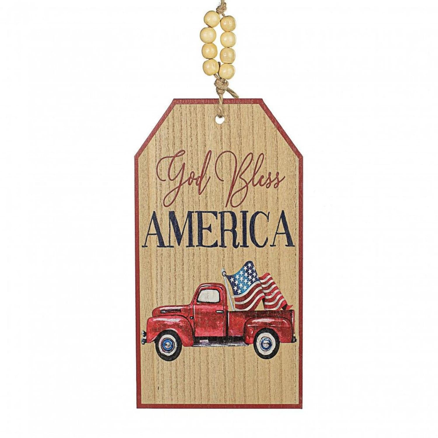 Shop For 12" Wooden Tag Sign: God Bless America at Michelle's aDOORable Creations
