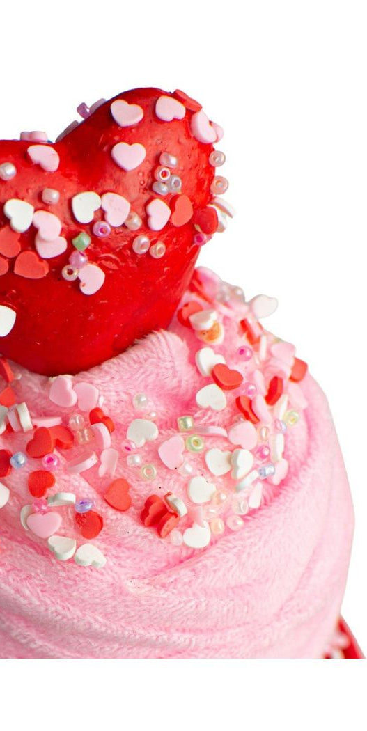 13" Harlequin Valentine Ice Cream Cone: Pink & Red - Michelle's aDOORable Creations - Sprays and Picks
