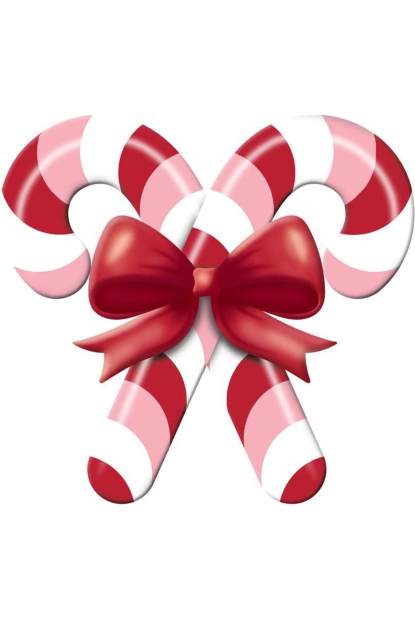 13" Metal Embossed Candy Canes: Pink/Red - Michelle's aDOORable Creations - Wooden/Metal Signs