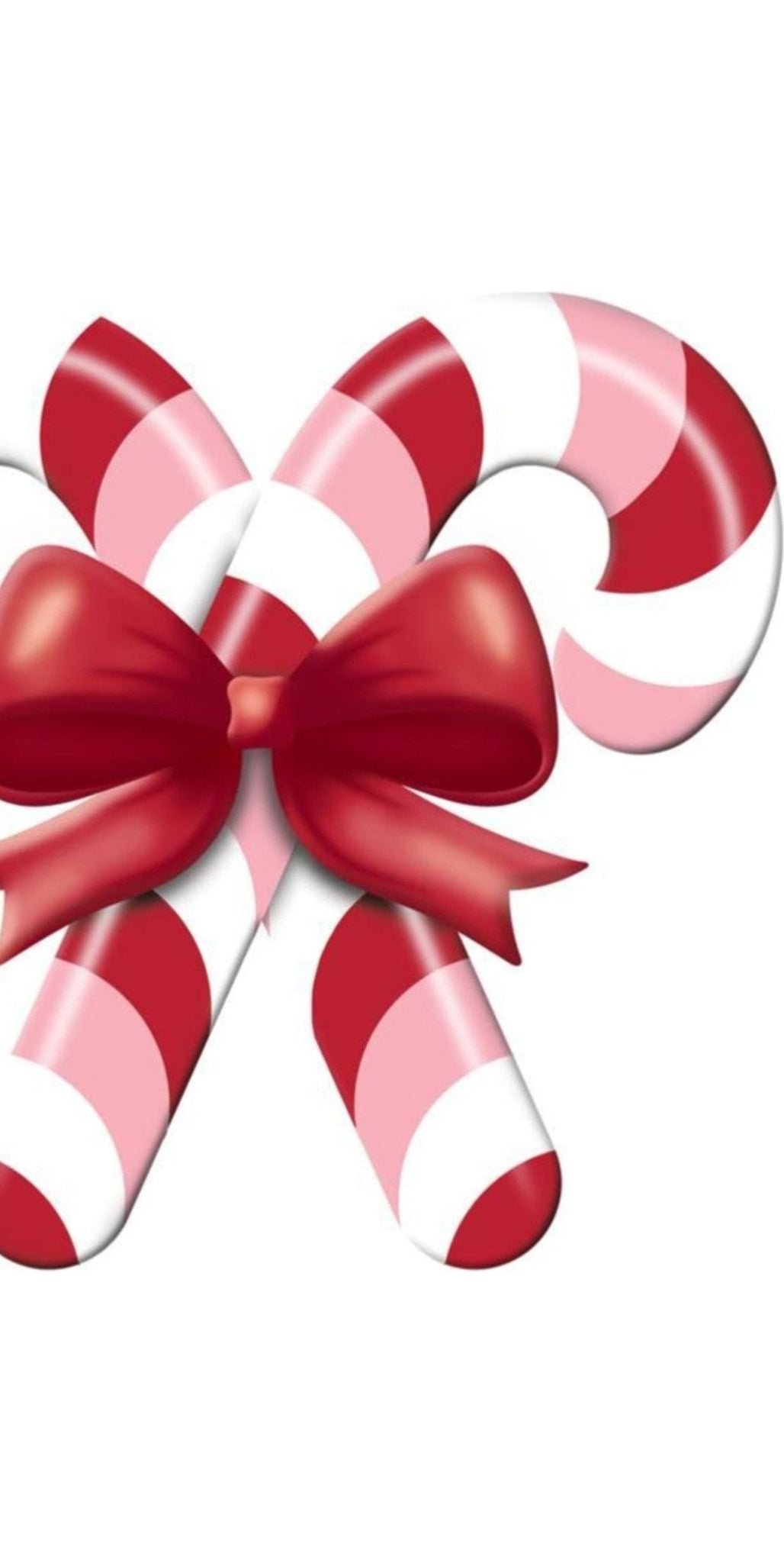 13" Metal Embossed Candy Canes: Pink/Red - Michelle's aDOORable Creations - Wooden/Metal Signs
