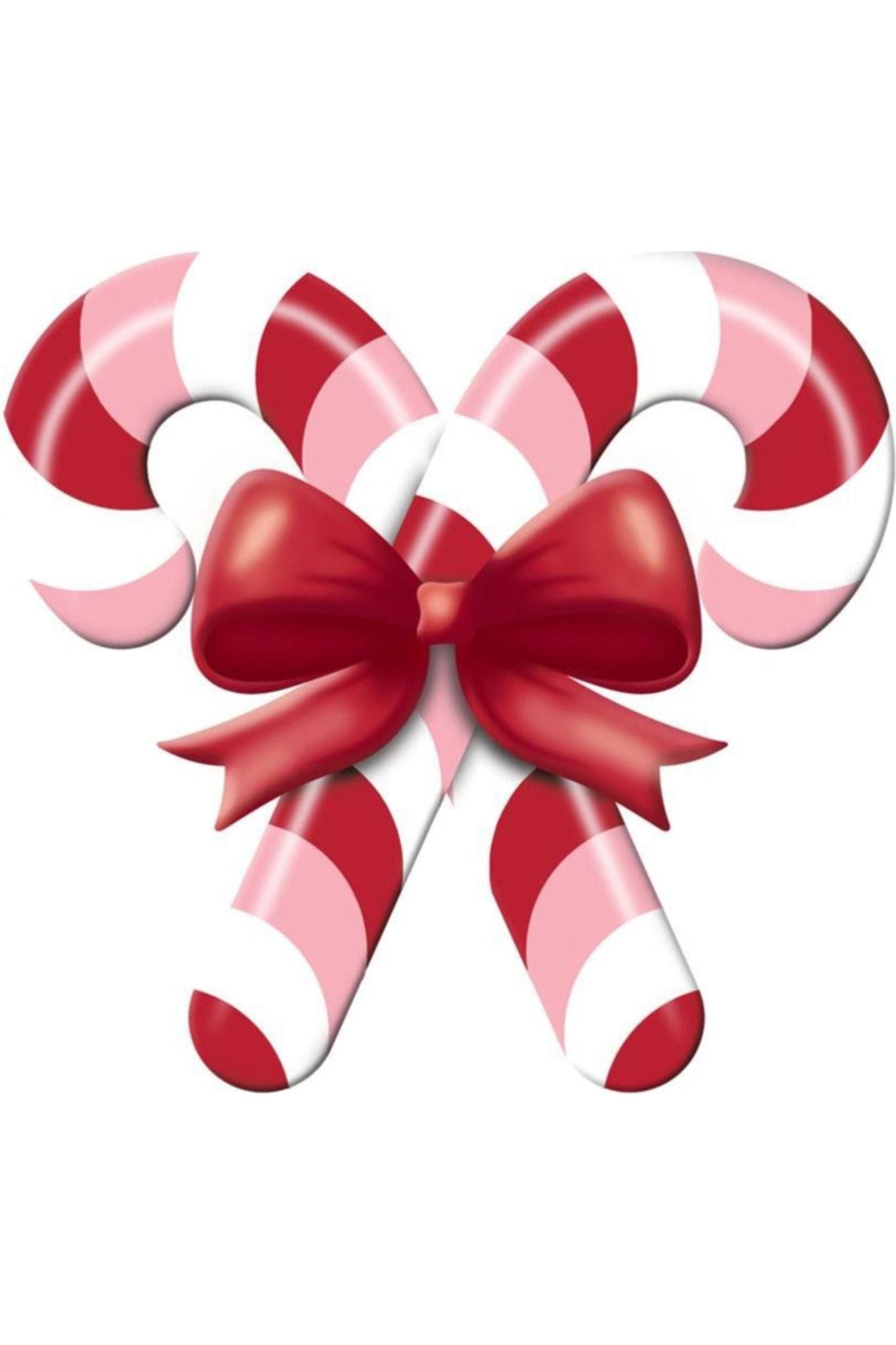 13" Metal Embossed Candy Canes: Pink/Red - Michelle's aDOORable Creations - Wooden/Metal Signs