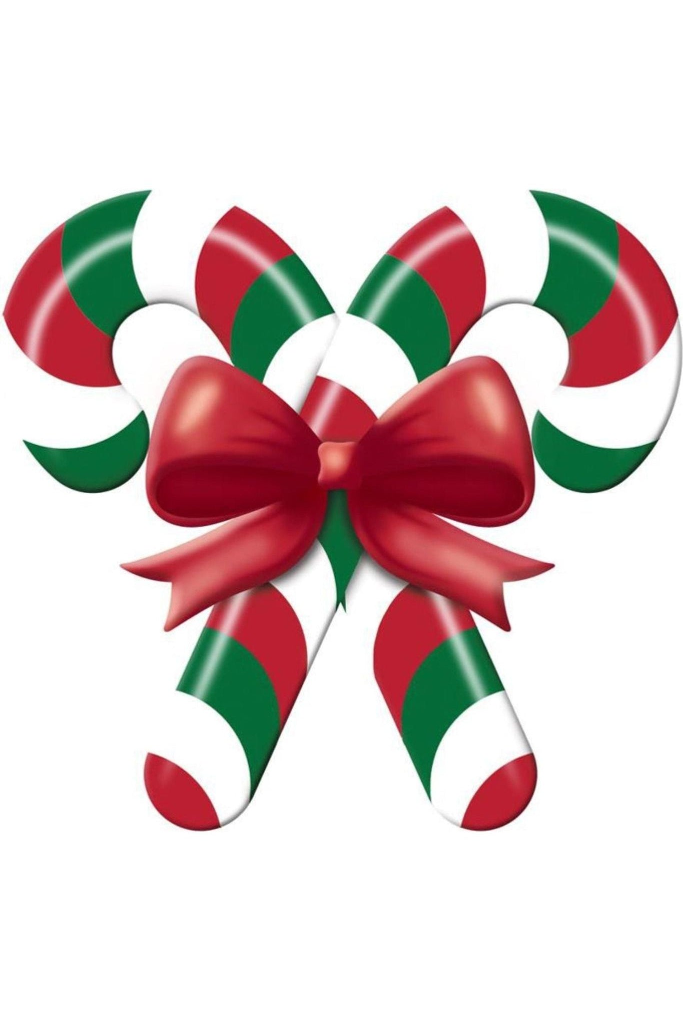 Shop For 13" Metal Embossed Candy Canes: Red/Green MD136583