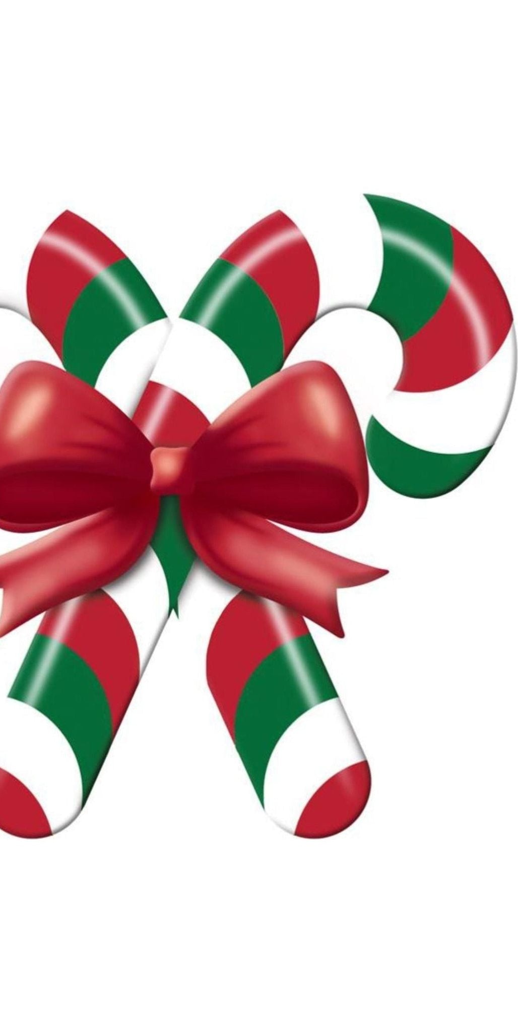 13" Metal Embossed Candy Canes: Red/Green - Michelle's aDOORable Creations - Wooden/Metal Signs
