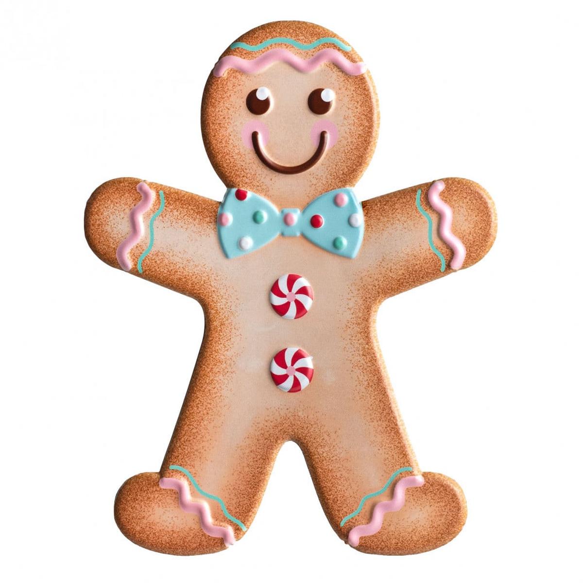 Shop For 13" Metal Embossed Gingerbread: Boy (Pink) at Michelle's aDOORable Creations