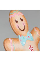 13" Metal Embossed Gingerbread: Boy (Pink) - Michelle's aDOORable Creations - Wooden/Metal Signs