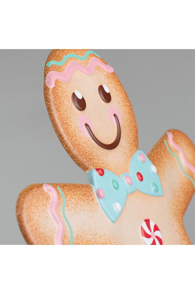 Shop For 13" Metal Embossed Gingerbread: Boy (Pink) MD0743