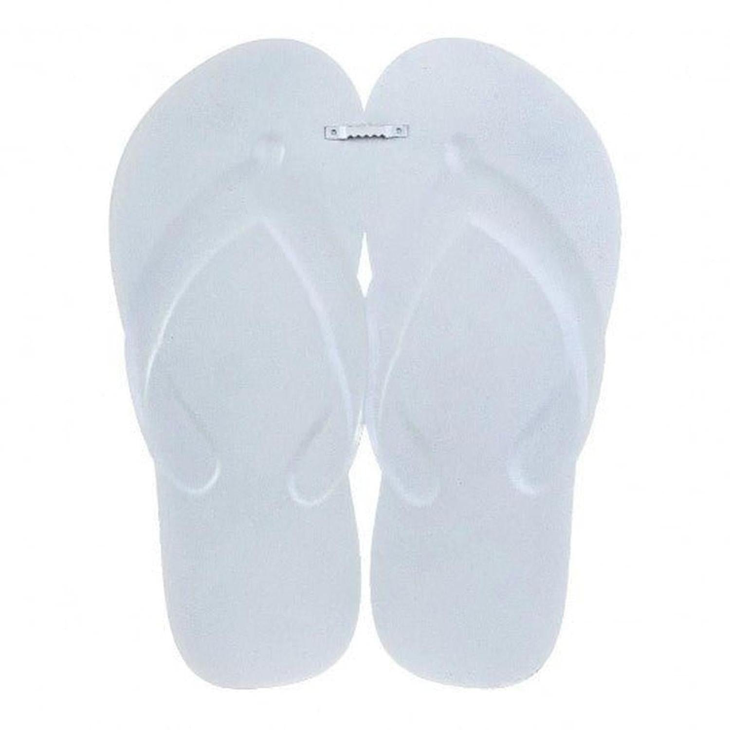 13" Metal Embossed Flip Flops: Strawberry