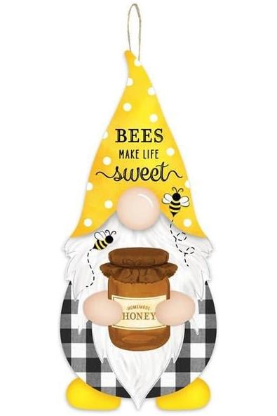 Shop For 13" Wooden Gnome Shaped Sign: Bumble Bee AP7131