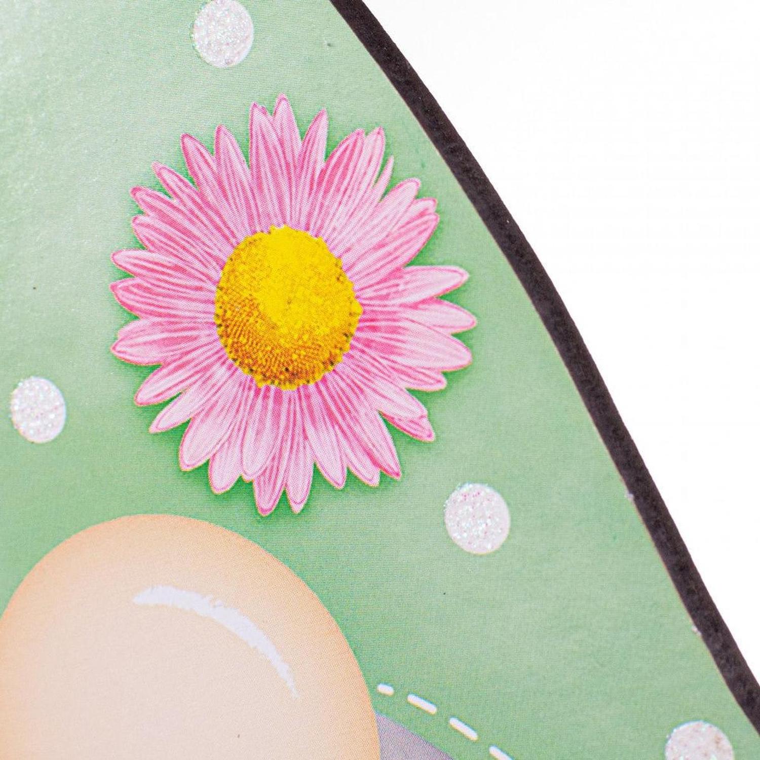 13" Wooden Gnome Shaped Sign: Easter Gnome