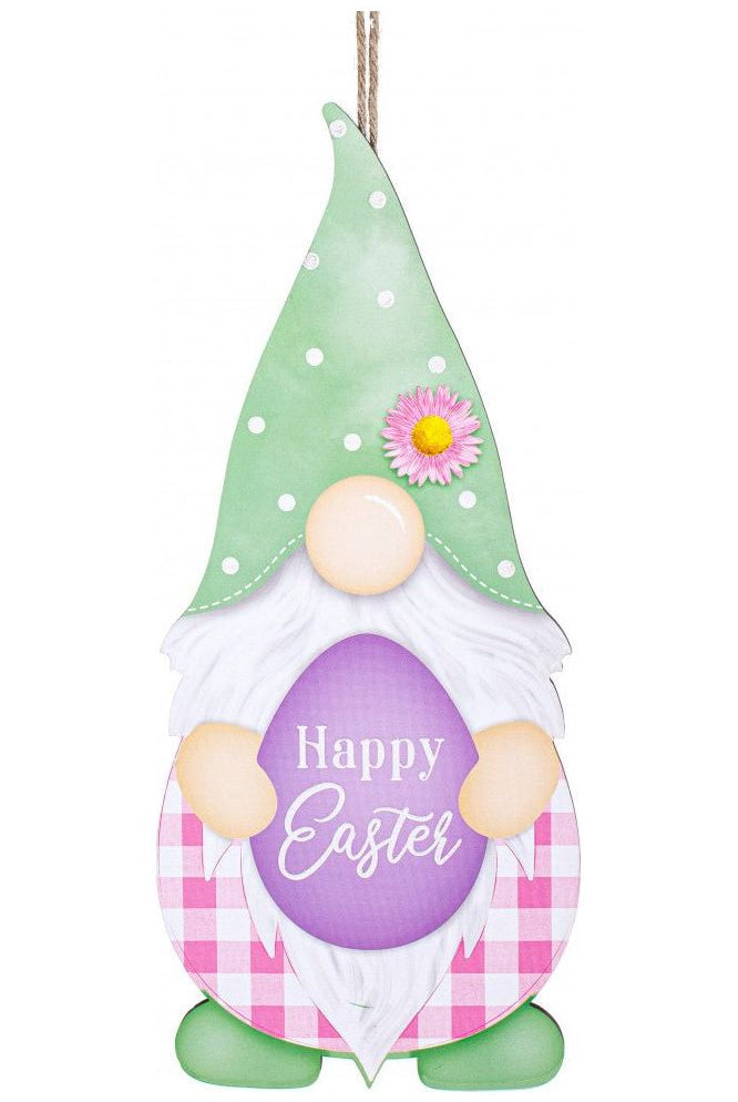 Shop For 13" Wooden Gnome Shaped Sign: Easter Gnome AP8902