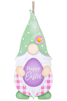 13" Wooden Gnome Shaped Sign: Easter Gnome - Michelle's aDOORable Creations - Wooden/Metal Signs