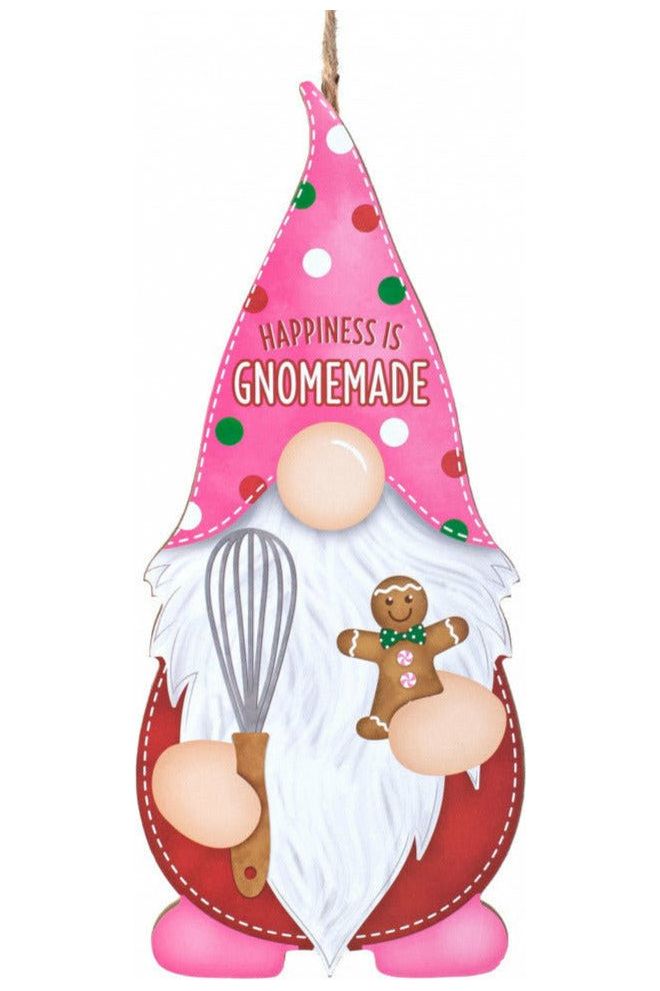 Shop For 13" Wooden Gnome Shaped Sign: Happiness Gnomemade AP7129