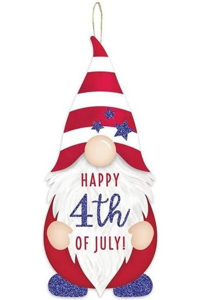 Shop For 13" Wooden Gnome Shaped Sign: Patriotic Gnome AP8903