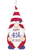 13" Wooden Gnome Shaped Sign: Patriotic Gnome - Michelle's aDOORable Creations - Wooden/Metal Signs