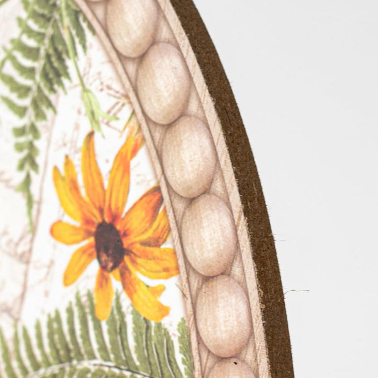 13" Wooden Oval Sign: Monarch Butterfly