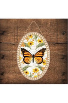 13" Wooden Oval Sign: Monarch Butterfly - Michelle's aDOORable Creations - Wooden/Metal Signs