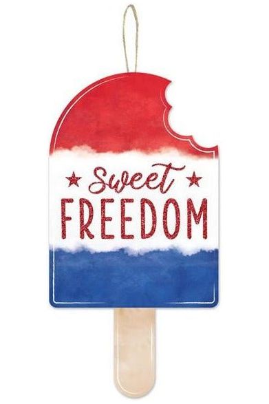 Shop For 13" Wooden Popsicle Sign: Sweet Freedom AP8883