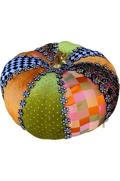 Shop For 14" Designer Diamond Trim Pumpkin: Multi 51-05464