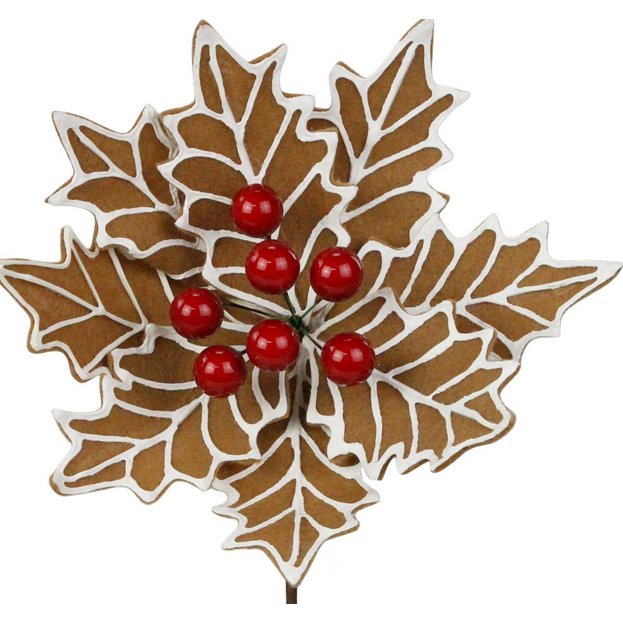 Shop For 14" Gingerbread Poinsettia Stem at Michelle's aDOORable Creations