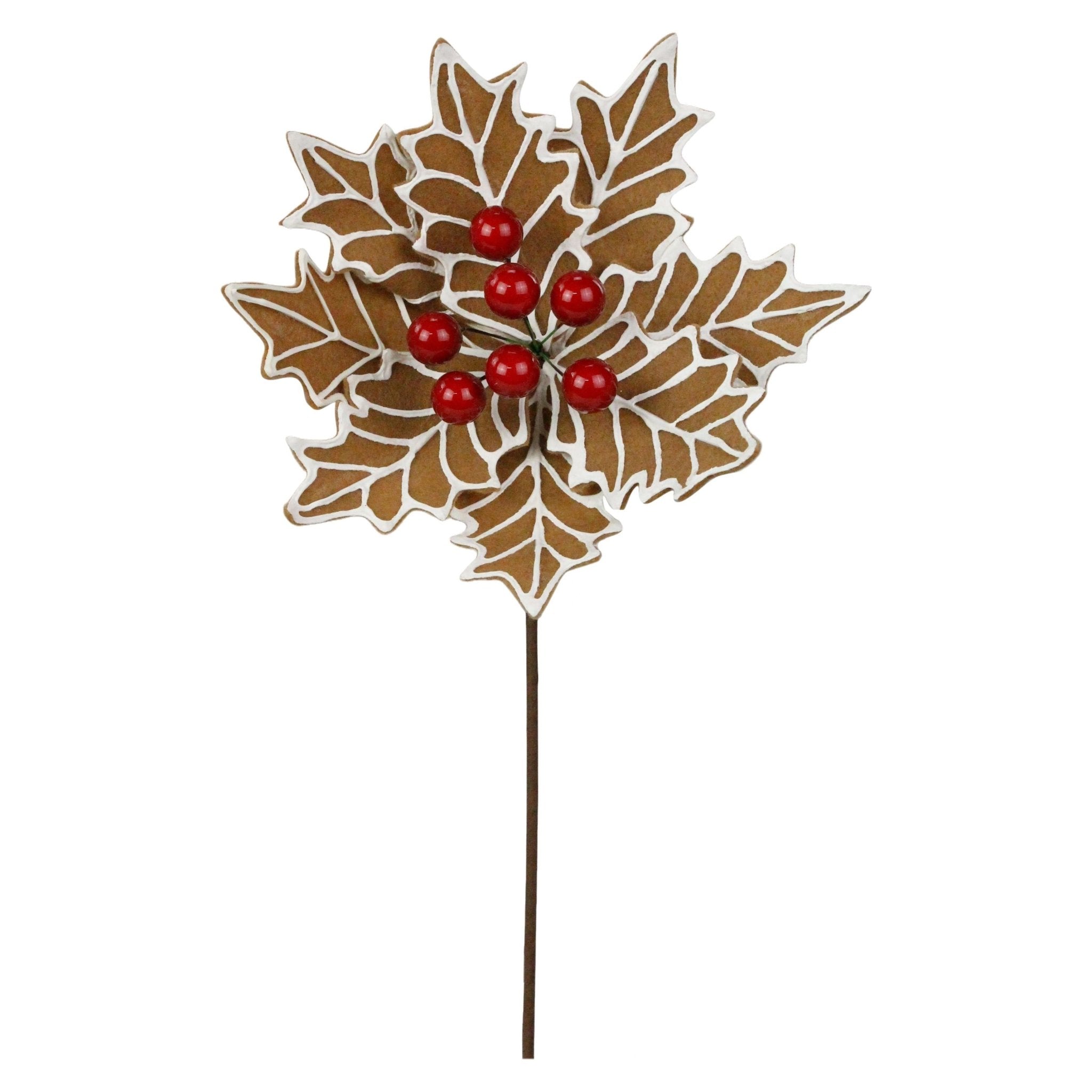 Shop For 14" Gingerbread Poinsettia Stem at Michelle's aDOORable Creations