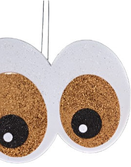 14" Glitter Eyeballs Ornament Hanger: Orange - Michelle's aDOORable Creations - Seasonal & Holiday Decorations