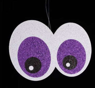 14" Glitter Eyeballs Ornament Hanger: Purple - Michelle's aDOORable Creations - Seasonal & Holiday Decorations