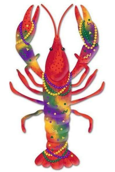 Shop For 14" Metal Crawfish Sign: Multi Color at Michelle's aDOORable Creations