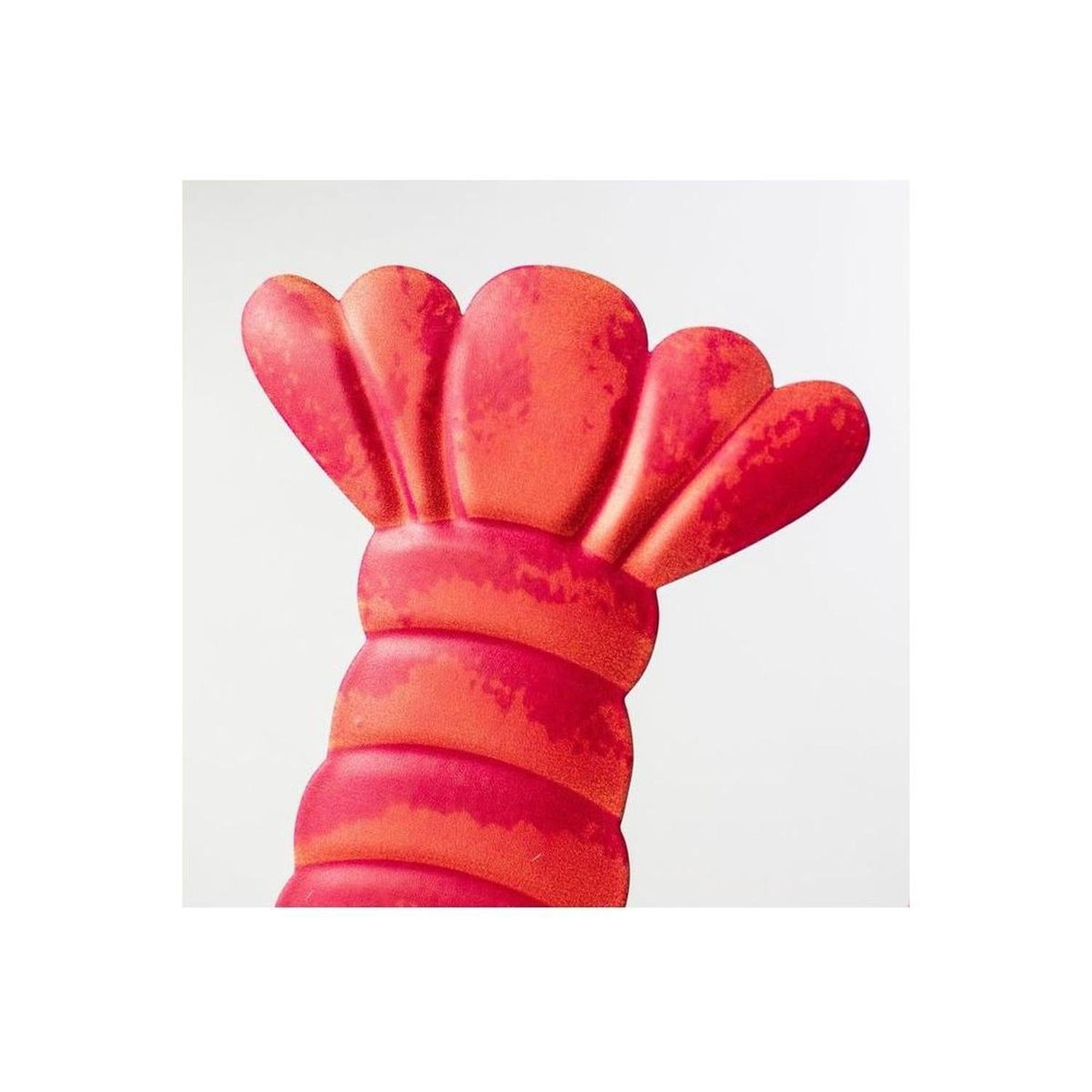 14" Metal Crawfish Sign: Red