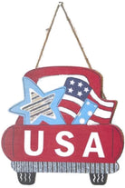 14" Patriotic USA Red Farm Truck Sign - Michelle's aDOORable Creations - Wooden/Metal Signs