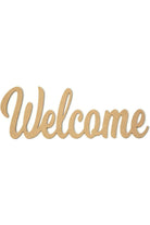 14" Unpainted MDF Wood Welcome Cutout - Michelle's aDOORable Creations - Unfinished Wood Cutouts