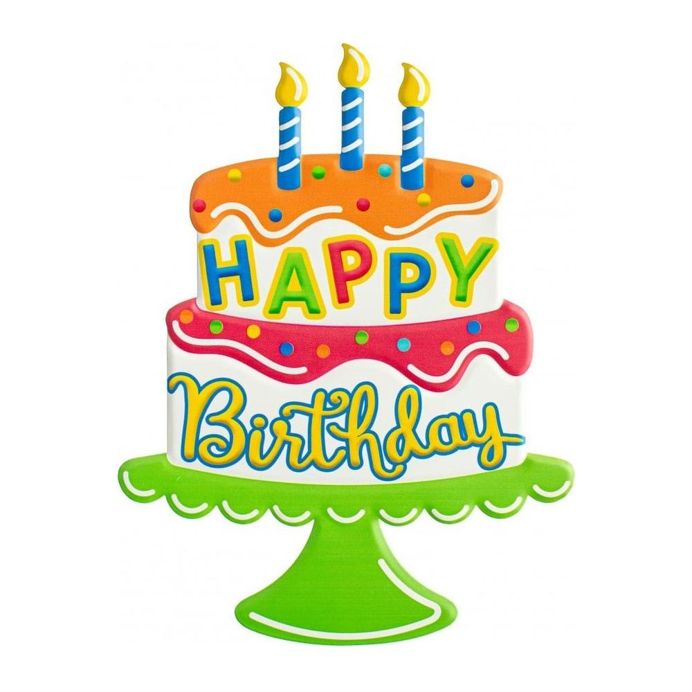 Shop For 14.5" Metal Sign: Birthday Day Cake at Michelle's aDOORable Creations