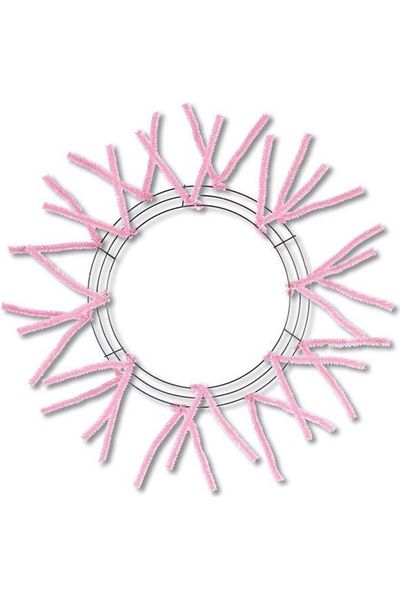 Shop For 15-24" Pencil Work Wreath Form: Pink XX750422