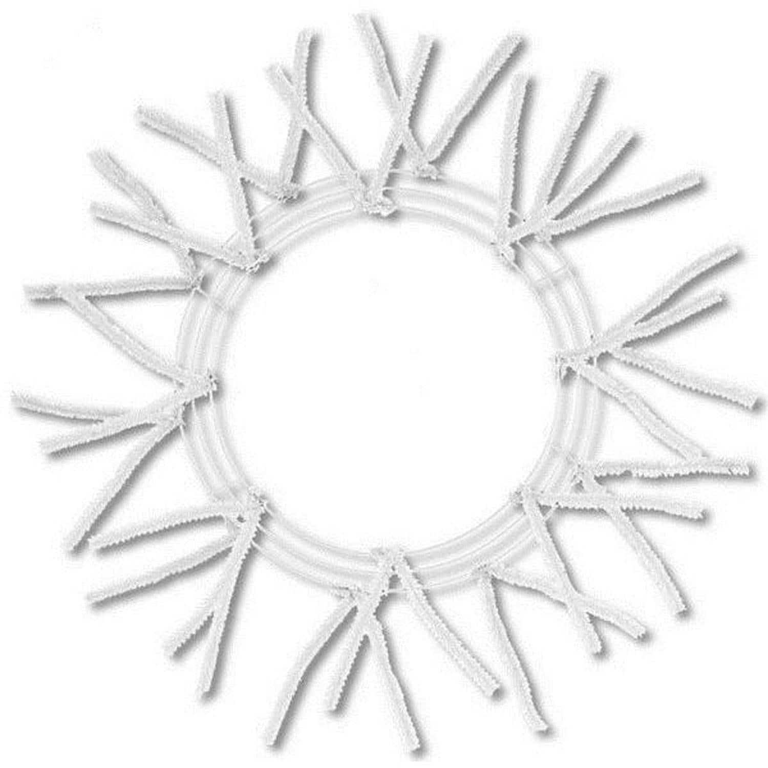 15-24" Pencil Work Wreath Form: White