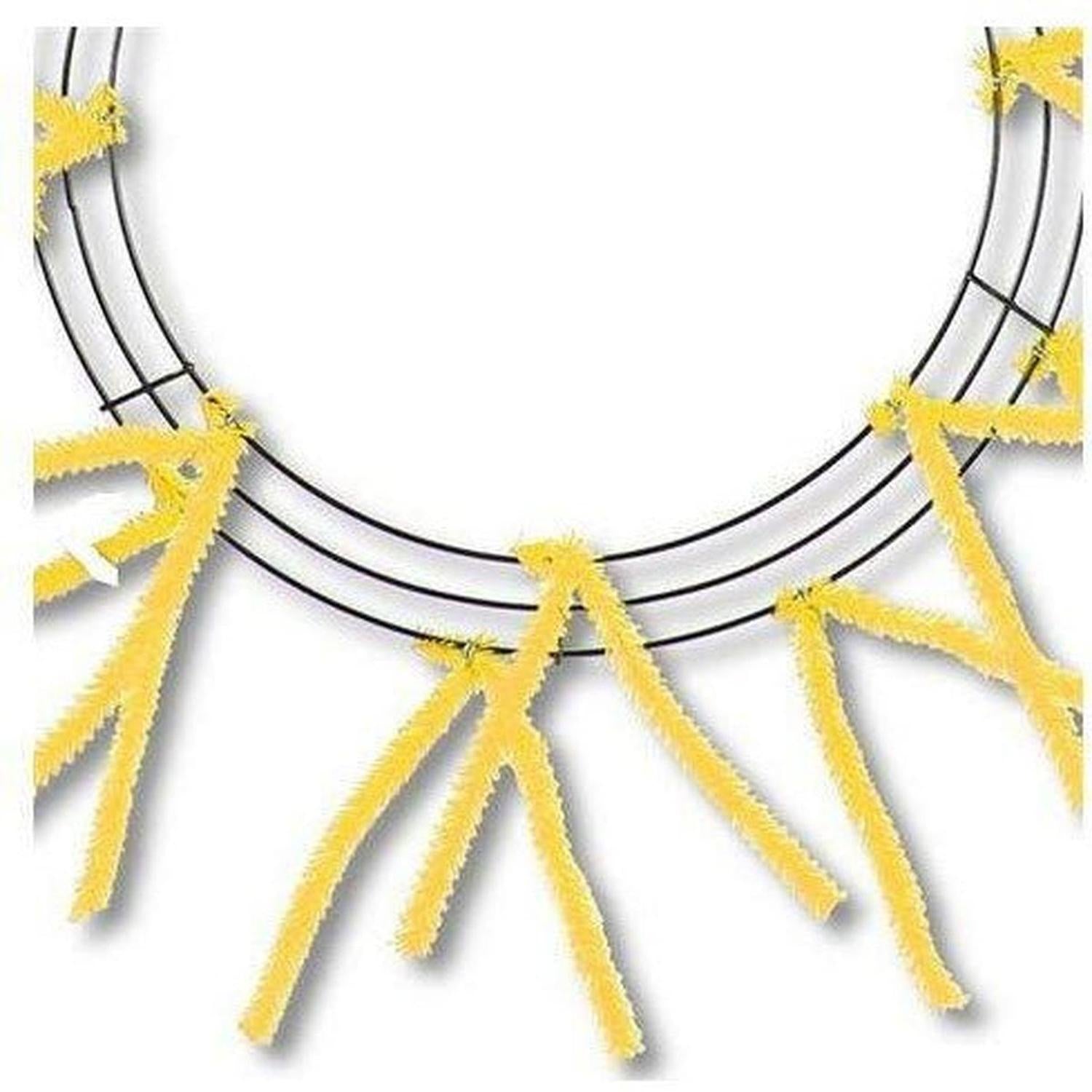 15-24" Pencil Work Wreath Form: Yellow