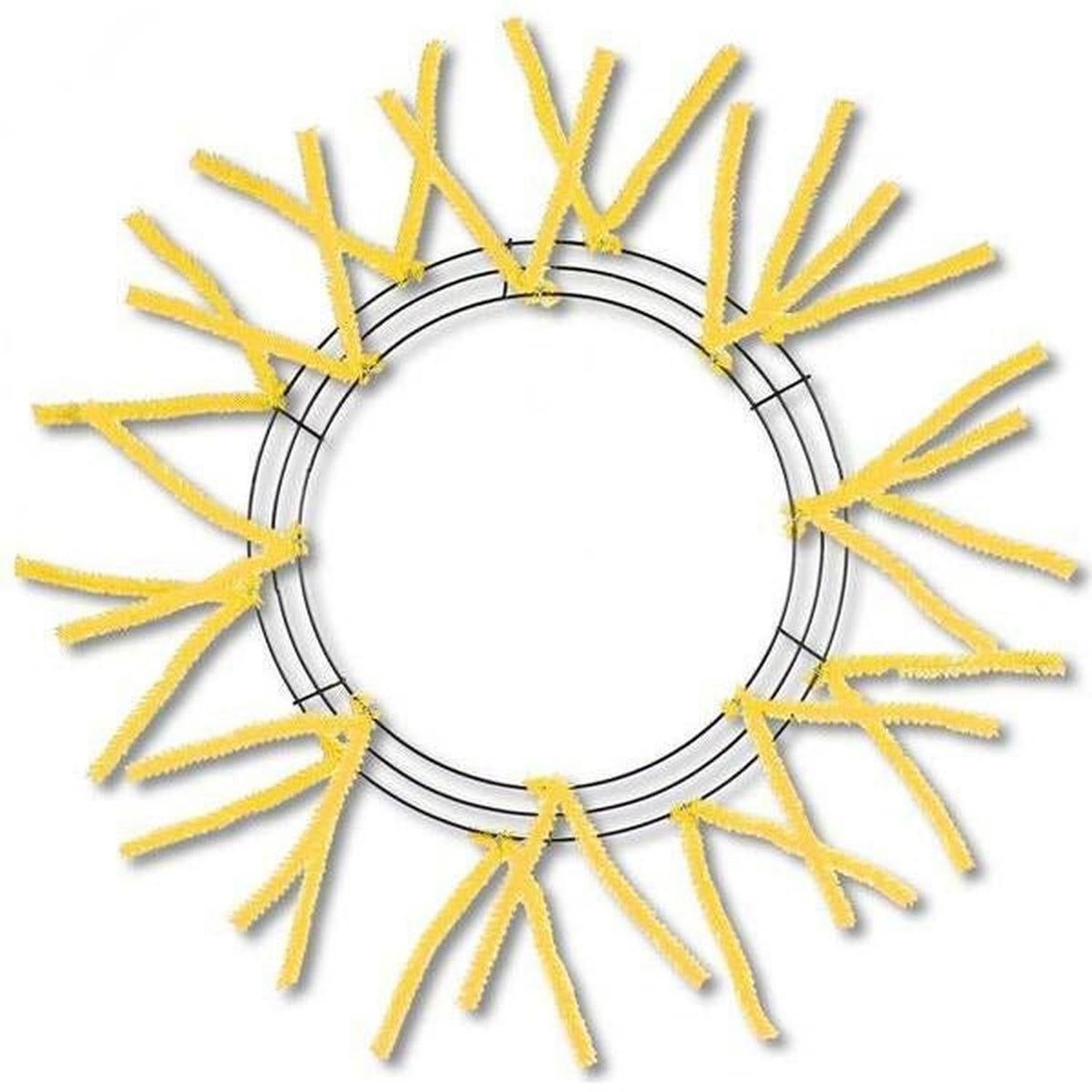 15-24" Pencil Work Wreath Form: Yellow
