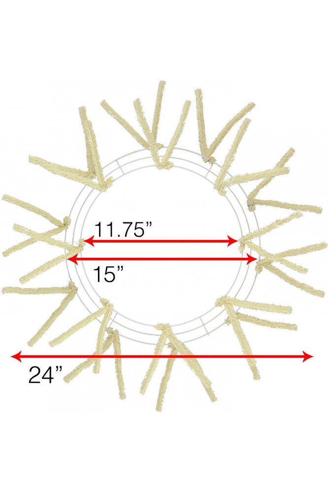 Shop For 15 - 24" Tinsel Work Wreath Form: Cream at Michelle's aDOORable Creations