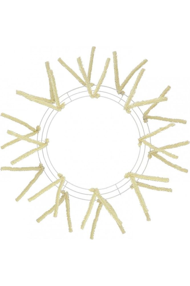 15-24" Tinsel Work Wreath Form: Cream - Michelle's aDOORable Creations - Work Wreath Form