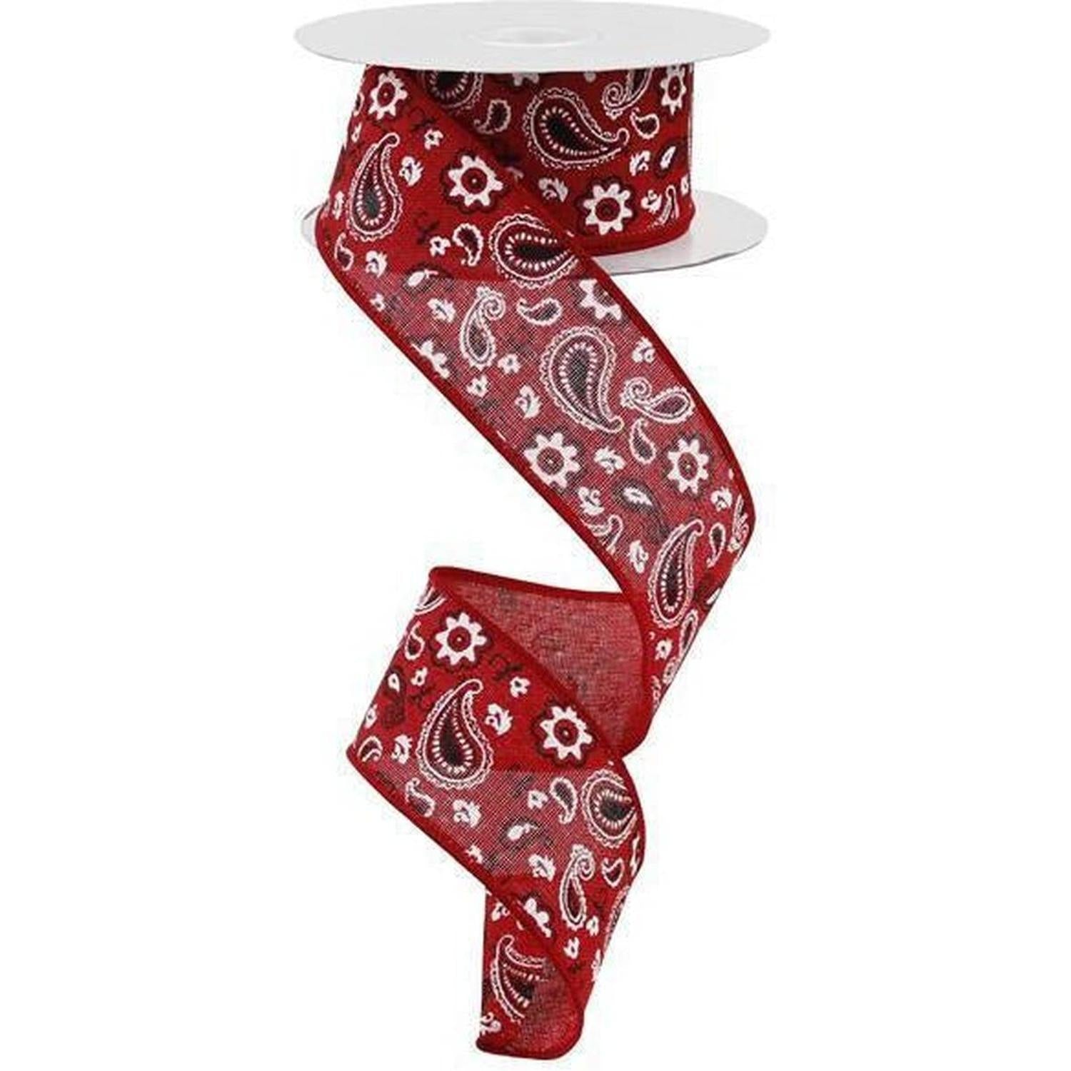 1.5" Bandana Royal Ribbon: Red (10 Yards)