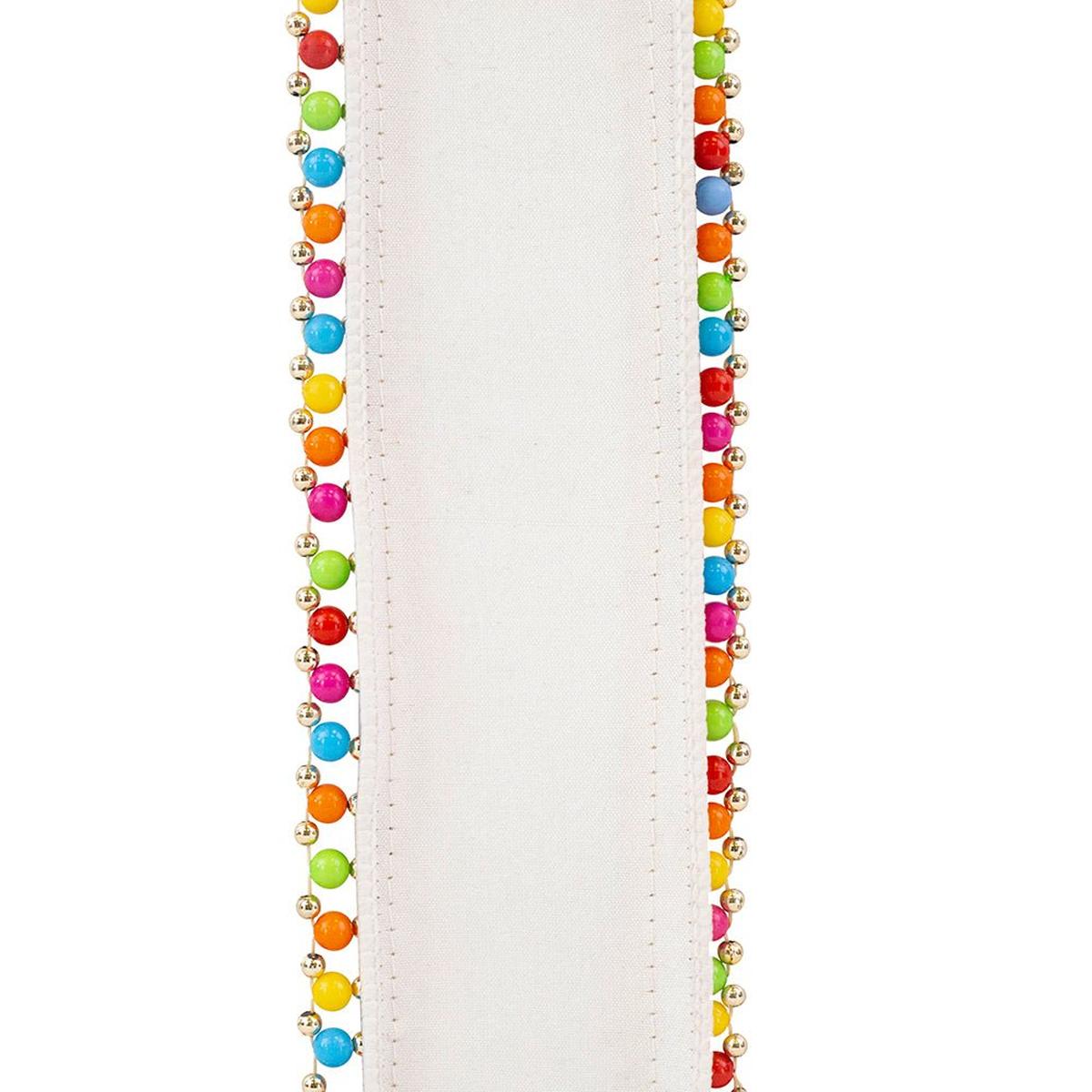 Shop For 1.5" Beaded Candy Edge Ribbon: White (5 Yards) at Michelle's aDOORable Creations