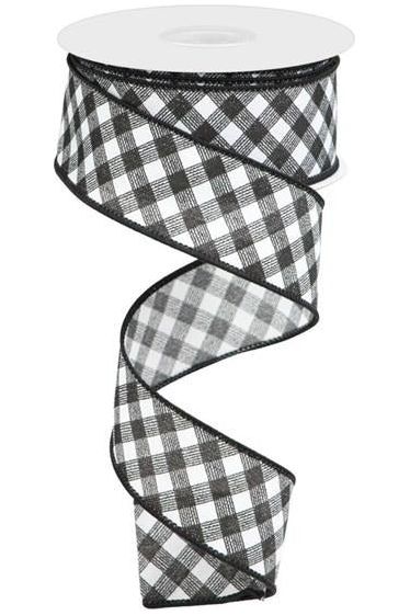 Shop For 1.5" Bias Gingham Ribbon: Black & White (10 Yards) RGC1330X6