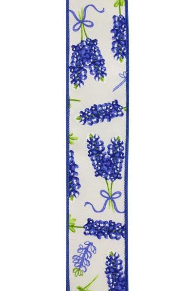 Shop For 1.5" Bluebonnets Pattern Ribbon: Ivory (10 Yards) RGF108133