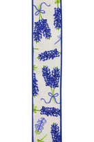 Shop For 1.5" Bluebonnets Pattern Ribbon: Ivory (10 Yards) at Michelle's aDOORable Creations