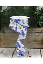 Shop For 1.5" Bluebonnets Pattern Ribbon: Ivory (10 Yards) at Michelle's aDOORable Creations