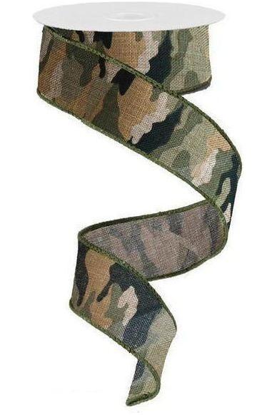 Shop For 1.5" Camouflage on Royal Ribbon: Camo (10 Yards) at Michelle's aDOORable Creations