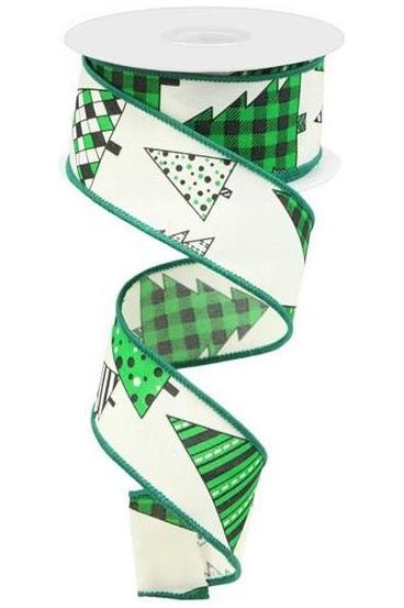 Shop For 1.5" Christmas Tree Ribbon: Green (10 Yards) at Michelle's aDOORable Creations