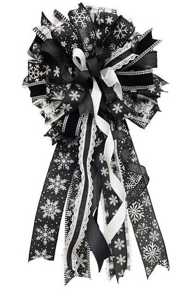 1.5" Cross Royal Burlap Ribbon: Black (10 Yards) - Michelle's aDOORable Creations - Wired Edge Ribbon