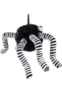 Shop For 15" Faux Fur Spider Wreath Accent: Black & White 56968BK