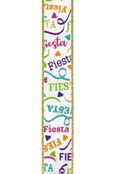 1.5" Fiesta Ribbon: Multi (10 Yards) - Michelle's aDOORable Creations - Wired Edge Ribbon