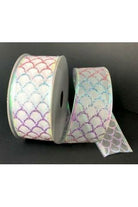 Shop For 1.5" Glitter Fish Scales Ribbon: Pastel (10 Yards) at Michelle's aDOORable Creations