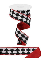 1.5" Harlequin Dupioni Fused Back Ribbon: Red (10 Yards) - Michelle's aDOORable Creations - Wired Edge Ribbon